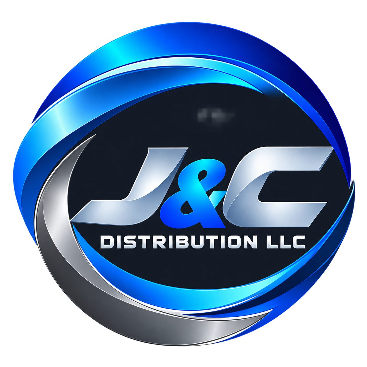 J&C Distribution LLC circular blue and silver logo